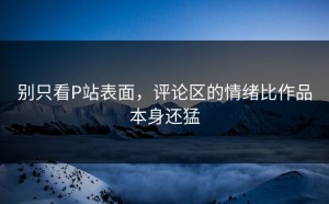 别只看P站表面，评论区的情绪比作品本身还猛