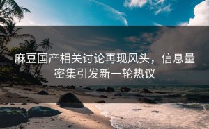 麻豆国产相关讨论再现风头，信息量密集引发新一轮热议