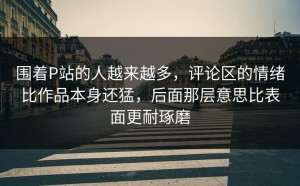围着P站的人越来越多，评论区的情绪比作品本身还猛，后面那层意思比表面更耐琢磨