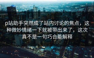 p站助手突然成了站内讨论的焦点，这种微妙情绪一下就被带出来了，这次真不是一句巧合能解释