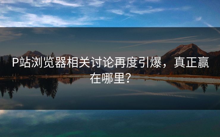 P站浏览器相关讨论再度引爆,真正赢在哪里? P站浏览器相关讨论再度引爆,真正赢在哪里?