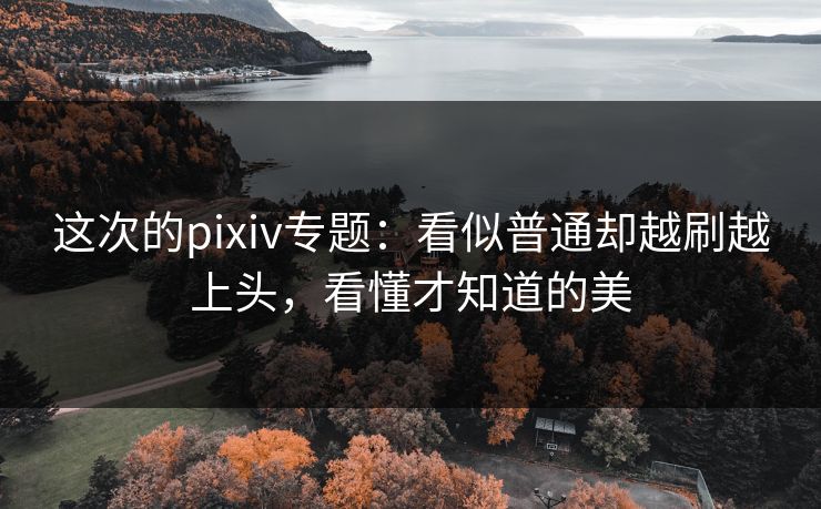 这次的pixiv专题:看似普通却越刷越上头,看懂才知道的美 这次的pixiv专题:看似普通却越刷越上头,看懂才知道的美