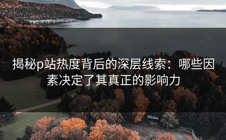 揭秘p站热度背后的深层线索:哪些因素决定了其真正的影响力 揭秘p站热度背后的深层线索:哪些因素决定了其真正的影响力