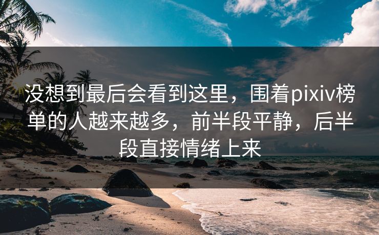 没想到最后会看到这里,围着pixiv榜单的人越来越多,前半段平静,后半段直接情绪上来 没想到最后会看到这里,围着pixiv榜单的人越来越多,前半段平静,后半段直接情绪上来